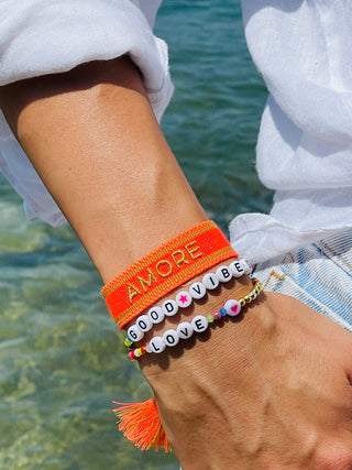 AMORE Statement Armband Orange