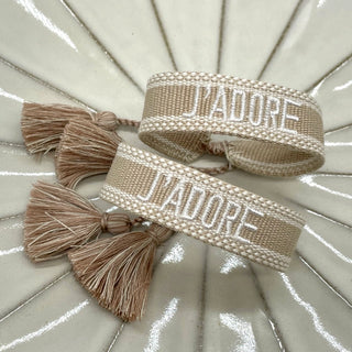 J'ADORE Statement Armband Beige